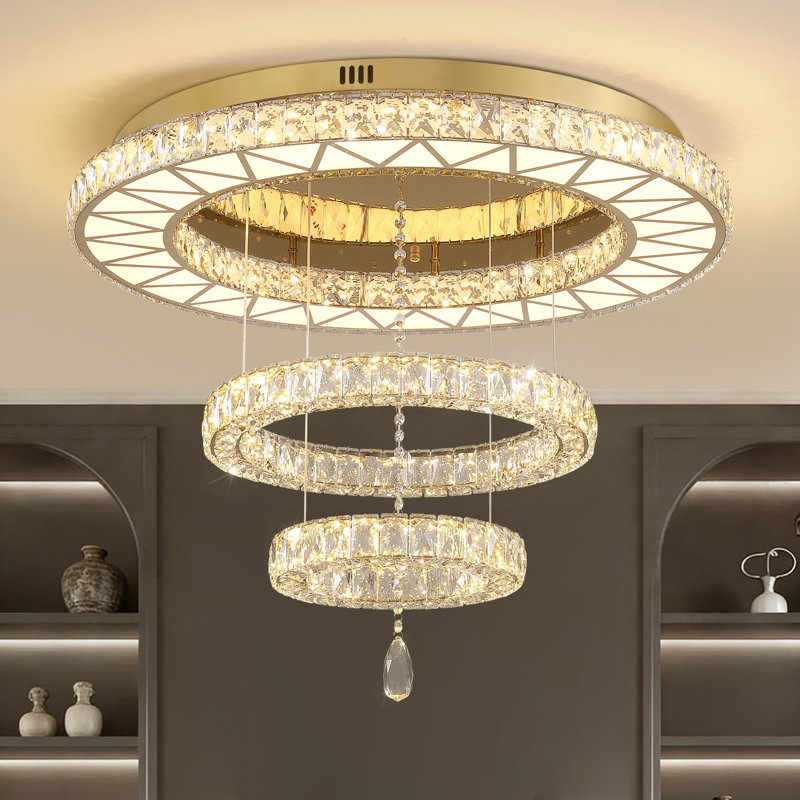 Lustre encastré moderne en cristal Eulean