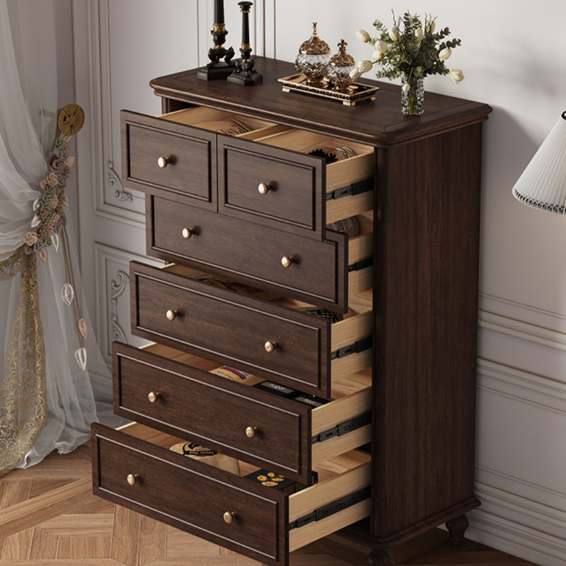 Commode d'appoint en bois massif style rétro Vintage