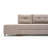 Modern Corner Sofa-Bed, Cream, 110.2 x 33.5 x 81.1 inches | Solid Wood & Fiberboard Frame, 100% Polyester Fabric | 32 DNS Foam Seating, Easy Clean, Stylish Scandinavian Design, Perfect for Small Spaces-2140898448-2140898447
