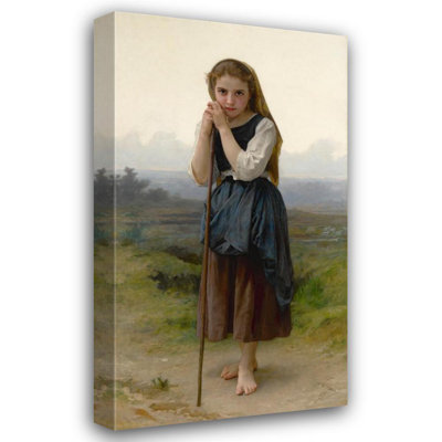 «Little Shepherdess» par William Bouguereau - Toile tendue avec châssis