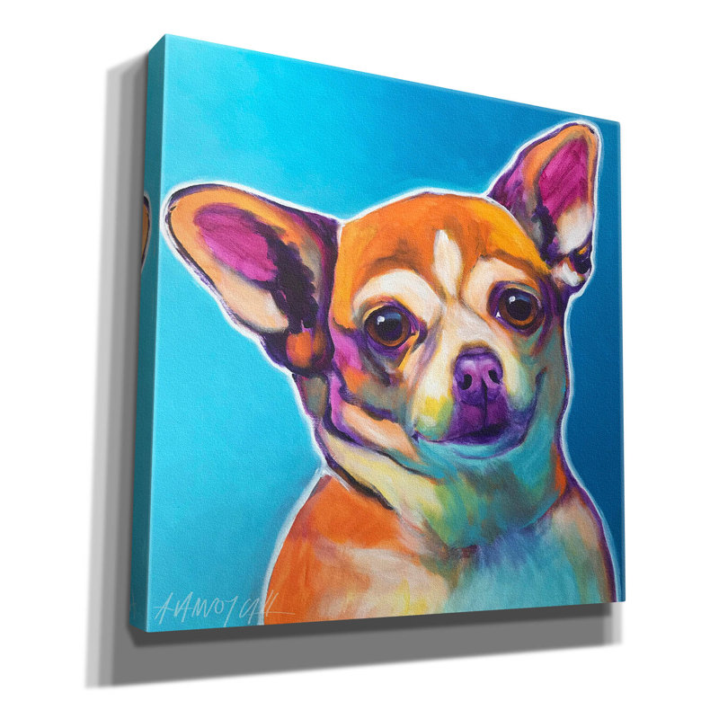 "Chihuahua - Starr" par Dawg Painter, H 12 po x l 12 po x P 0,75 po