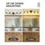 Éclairage pour salle de bain 5 lumières avec abat-jour globe en verre transparent, bronze huilé-1384200489