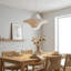 Luminaire suspendu moderne en soie blanche, plafonnier suspendu pour îlot de cuisine, chambre à coucher et salle à manger
