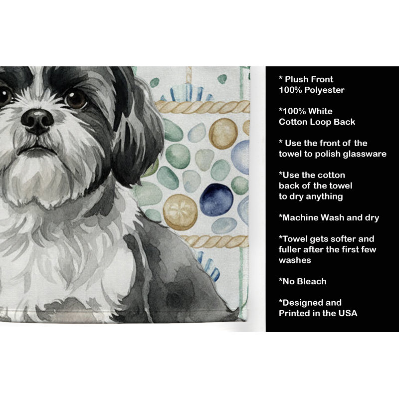 Torchon noir et blanc Shih Tzu, Black and White Shih Tzu