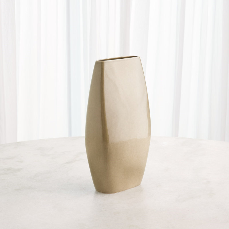 Cicada Vase-Moss-Sm, 16" H x 9" W x 3.5 D
