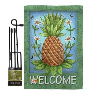 Double Sided 18.5 in. H x 13 in. W Polyester Flag set