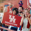 Cougars de Houston - drapeau en nylon imprimé 2 pi x 3 pi - Licence NCAA