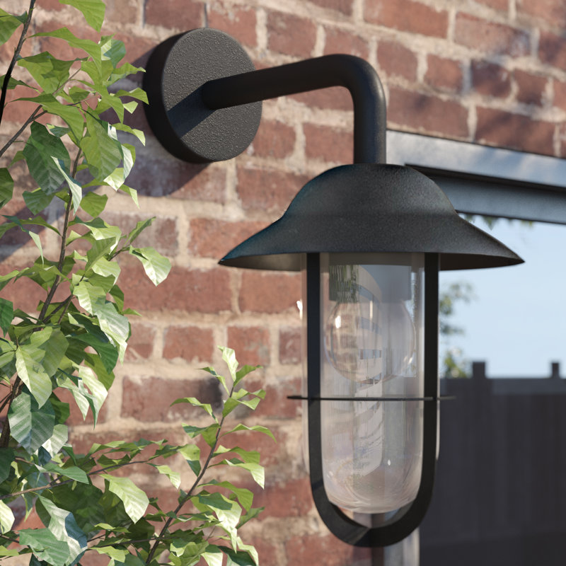 Henriet 31cm H Outdoor Barn Light, Black