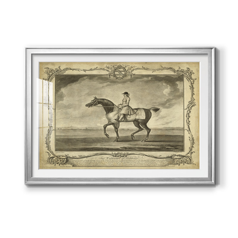 Chevaux distingués II - reproduction de cadre photo, L 36,5 po x H 26,5 po, Argent