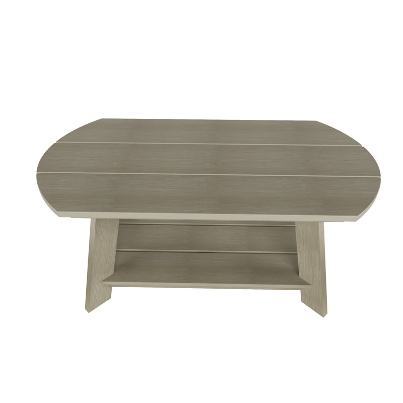 Table basse d'extérieur en polyester Arrlo, Gris patiné