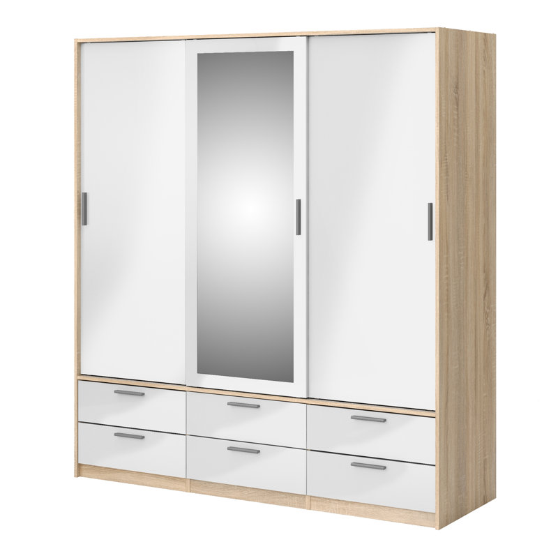 Norberto 3 Door Manufactured Wood Wardrobe