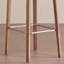 Chaise d'appoint à dossier bas en noyer (ensemble de 2)-1503512104