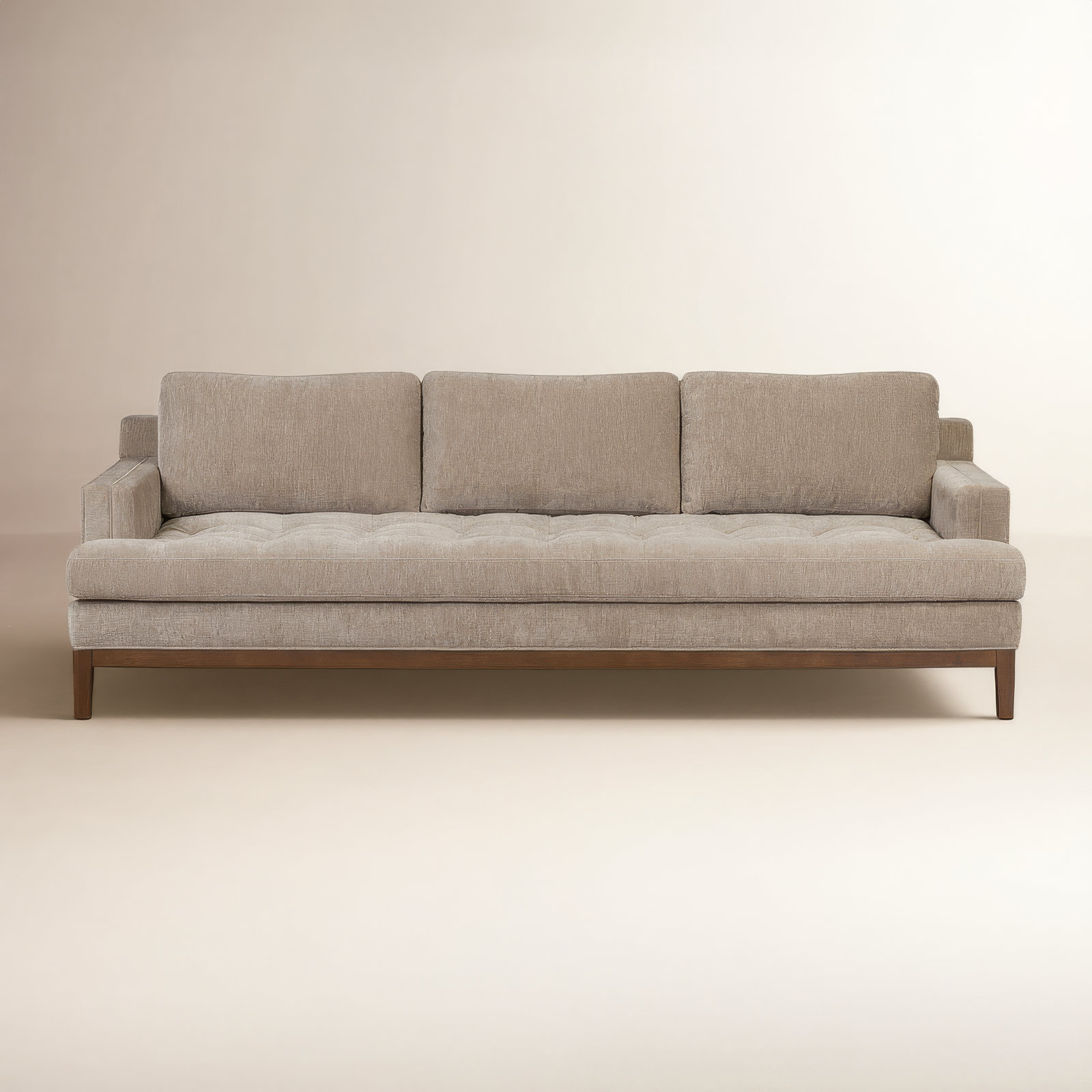 Vernon 99" Fabric Sofa, Taupe Brown
