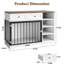 Meuble pour chien de 47 po, grande cage pour chien avec 2 tiroirs et 4 tablettes, cage pour chien robuste en bois