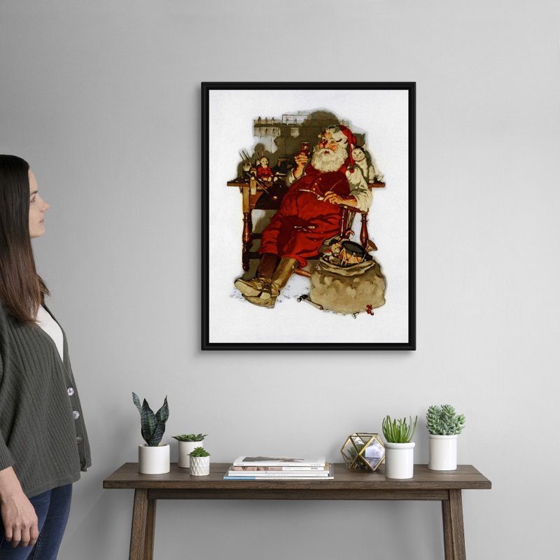 Art mural sur toile Norman Rockwell, Cadre flottant noir, H 32 po x l 26 po x P 1,75 po