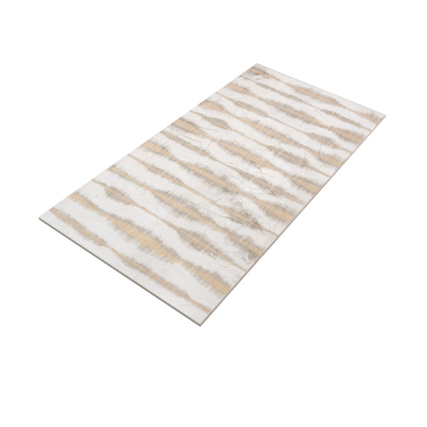 Strata 24 X 48 In. Polished Cream Beige And Crisp White Porcelain Large Format Wall Tile (7.75 Sq Ft/Case) - 1 Pack