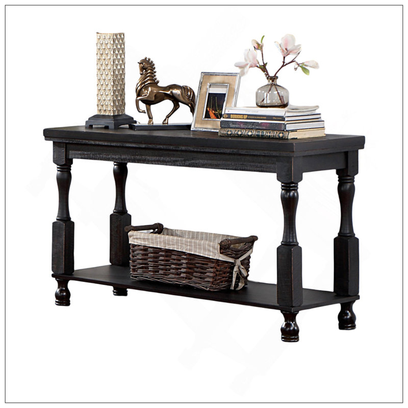 Mobilier de salon de style rustique noir antique 1pc