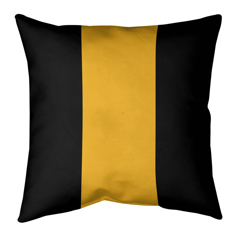 Coussin décoratif réversible en mélange de coton avec fermeture à glissière Pittsburgh Pride Collection, 14 po x 14 po