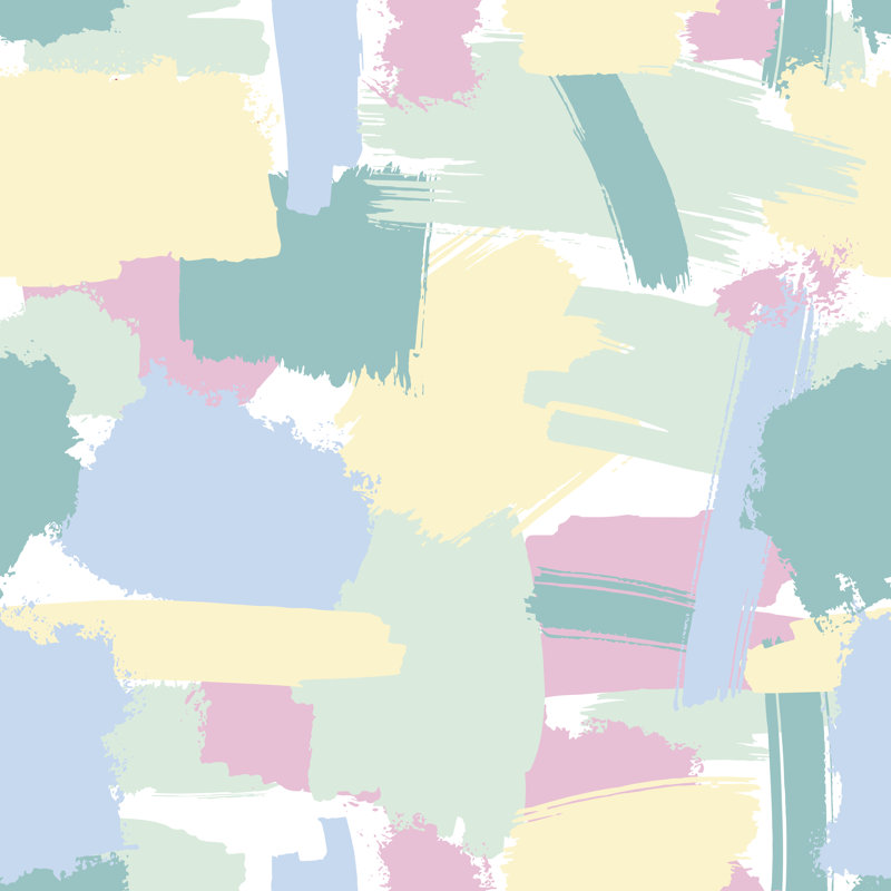 Seamless Brush Strokes Pattern 1 Piece Wrapped Canvas Wall Art, 91cm H x 91cm W