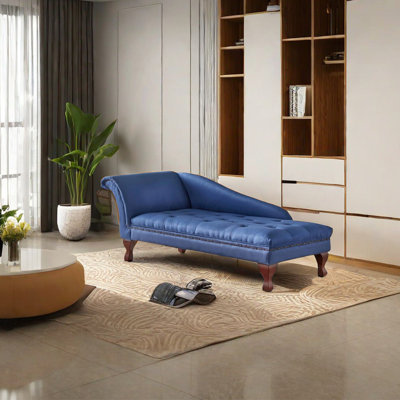 Chaise longue inclinable en velours