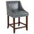 24" High Transitional Full Back Wooden Counter Height Stool with Accent Nail Trim-84895865-90139913