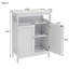 Armoire de rangement pour salle de bain avec portes à double volets - blanc