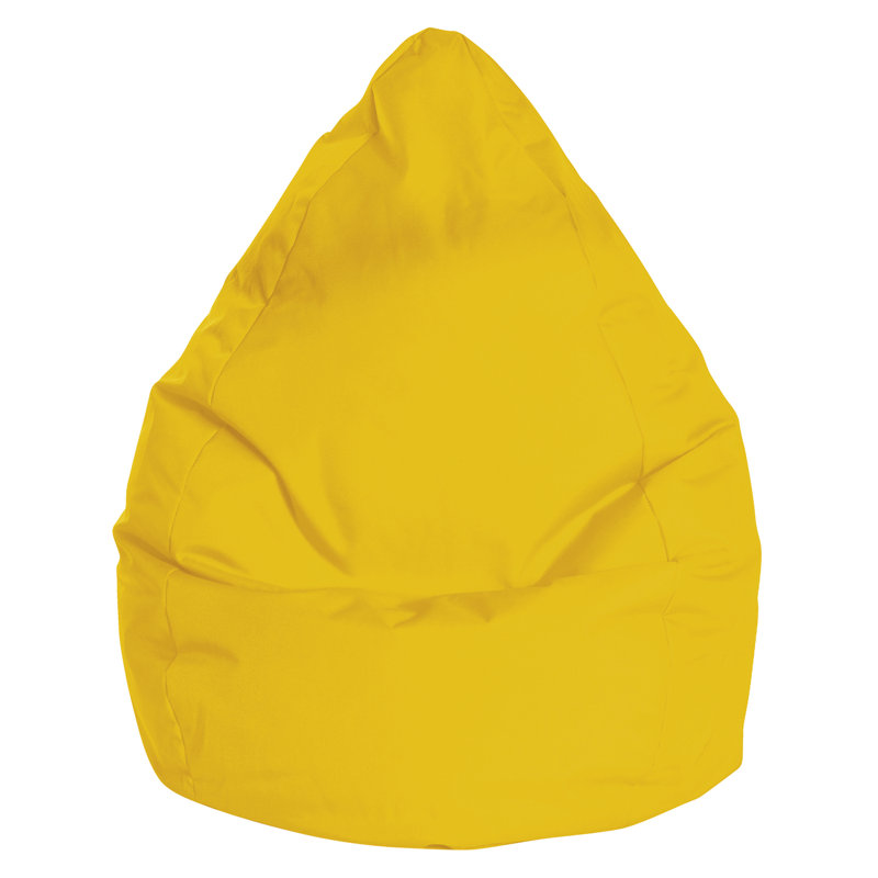 Fauteuil poire et méridienne standards Brava, 100 % polyester jaune