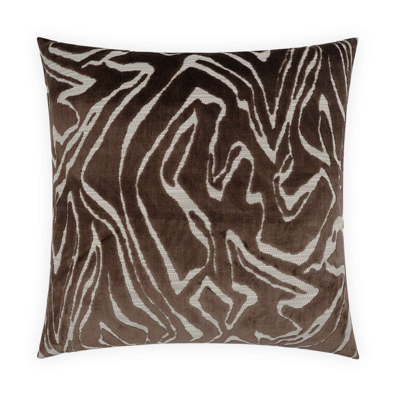 Zuniga Pillow Cover & Insert, Chocolate, Square 20"