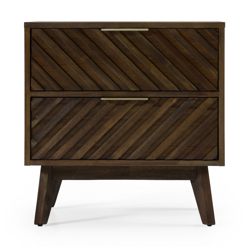 Table de chevet en bois massif Lubertha