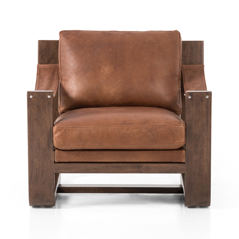 Cesar Armchair, Heirloom Sienna Genuine Leather