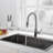 Lefton Pull-down Kitchen Faucet With Temperature Display In Fahrenheit, 3 Water Outlet Modes, Faucet For Kitchen Sink, Brushed Nickel, Kf2501-0-116272436