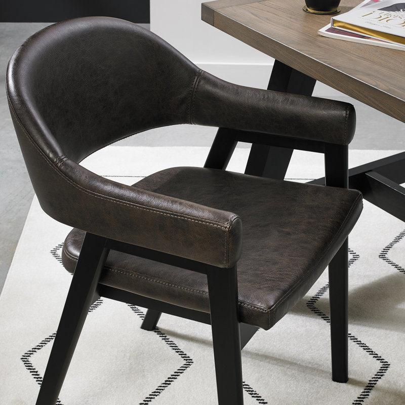 Camden Upholstered Back Armchair, Brown