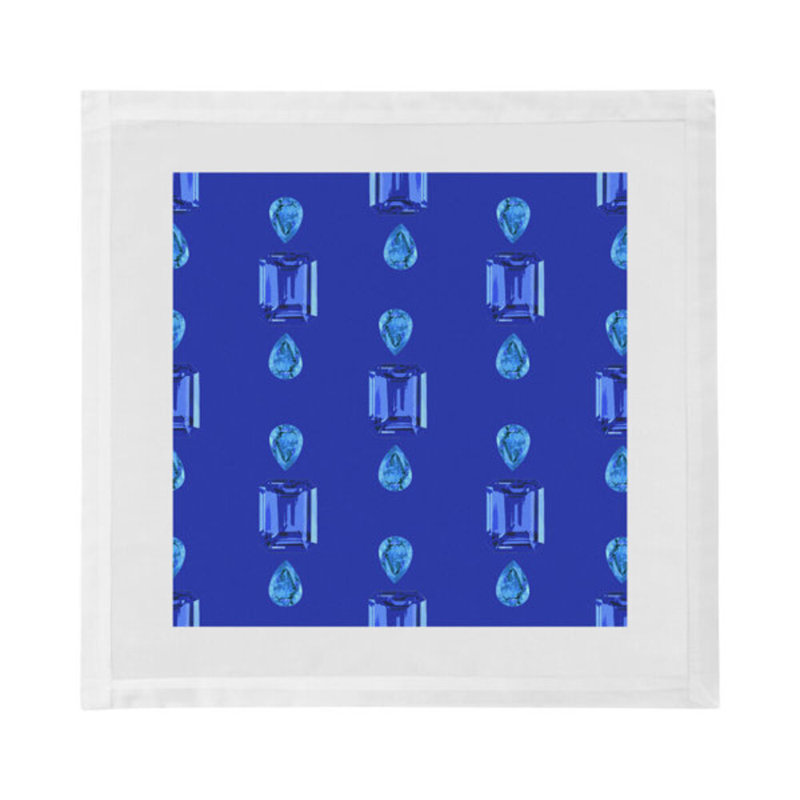 Gem Cotton Blend Square Napkins, Topaz Royal