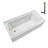 Streamline 60 in. x 30 in. Acrylic Left-Hand Drain Alcove Bathtub in Glossy White With External Drain-101699506