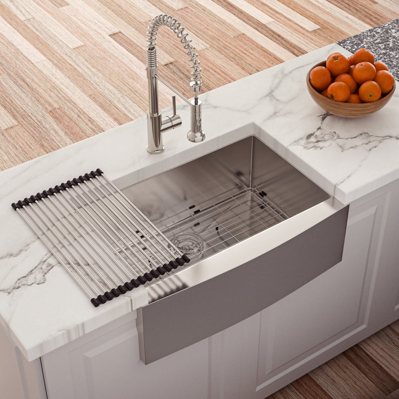 Farmhouse Apron Single Bowl Stainless Steel Kitchen Sink