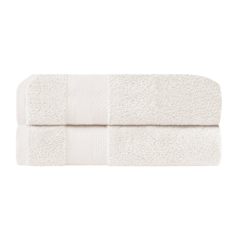 Finnian Plush Heavyweight, 100% Turkish Towel Collection, Ivory, Bath Towels - 2 Pack