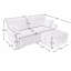 Canapé 2 places moderne en tissu chenille avec repose-pieds - Design minimaliste avec tissu texturé