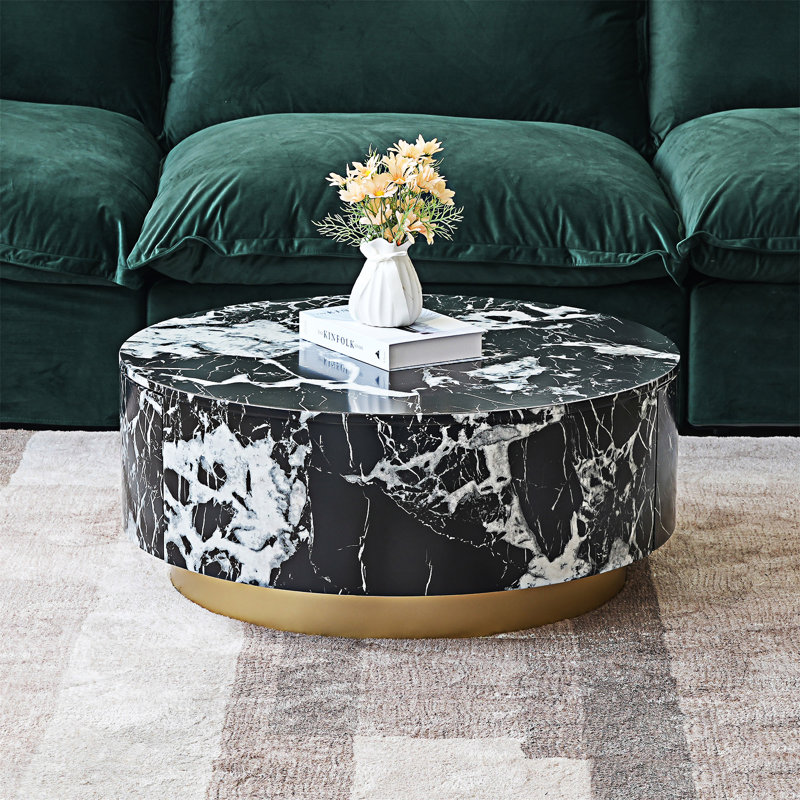 Table basse ronde, Noir