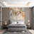 Golden Beige Flow Abstract Marble Wallpaper-228787032