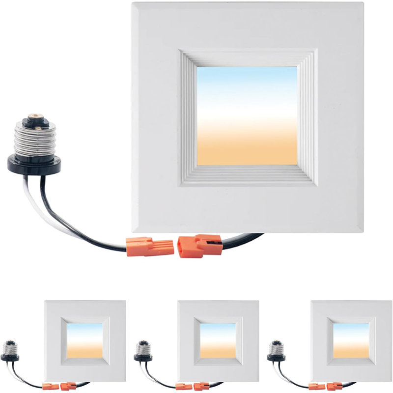 Luminaire encastré à DEL à intensité variable 9W 9W, 5CCT 600 lumens, remplacement 35W, peut s'allumer pour le plafond, ensemble d'éclairage intérieur de 4
