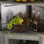 Armoire de bar à vin de coin industriel, rangement pour boissons alcoolisées avec porte-verre, utilisation pour café et bar à domicile-129309107
