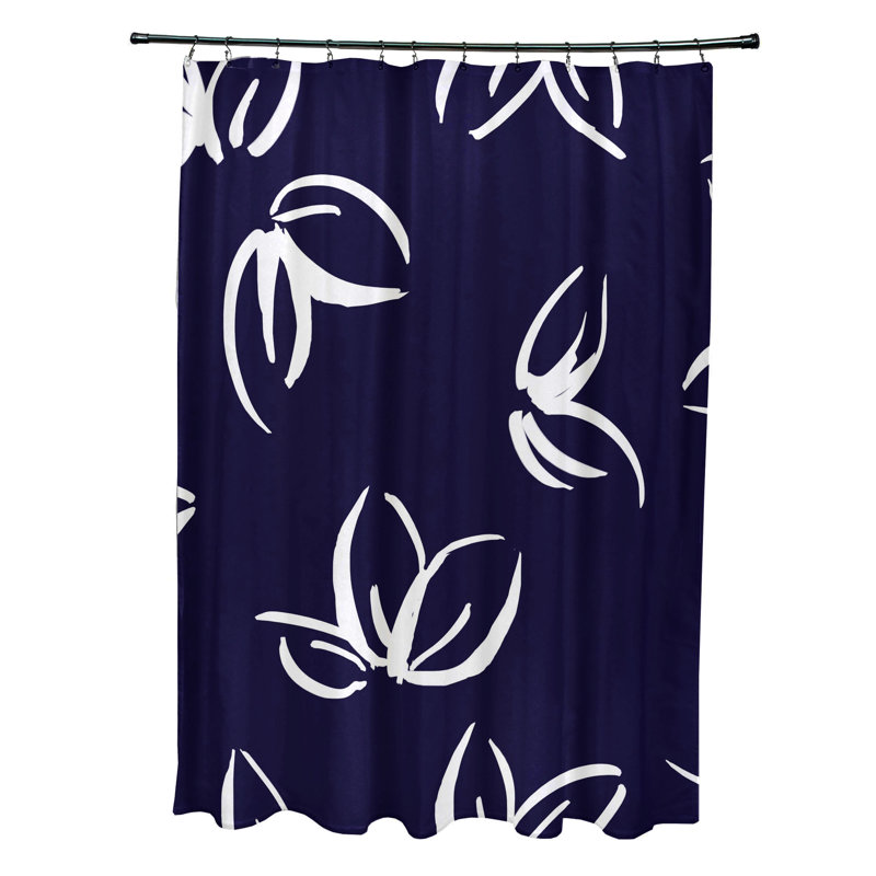 Rideau de douche simple Miki, Bleu