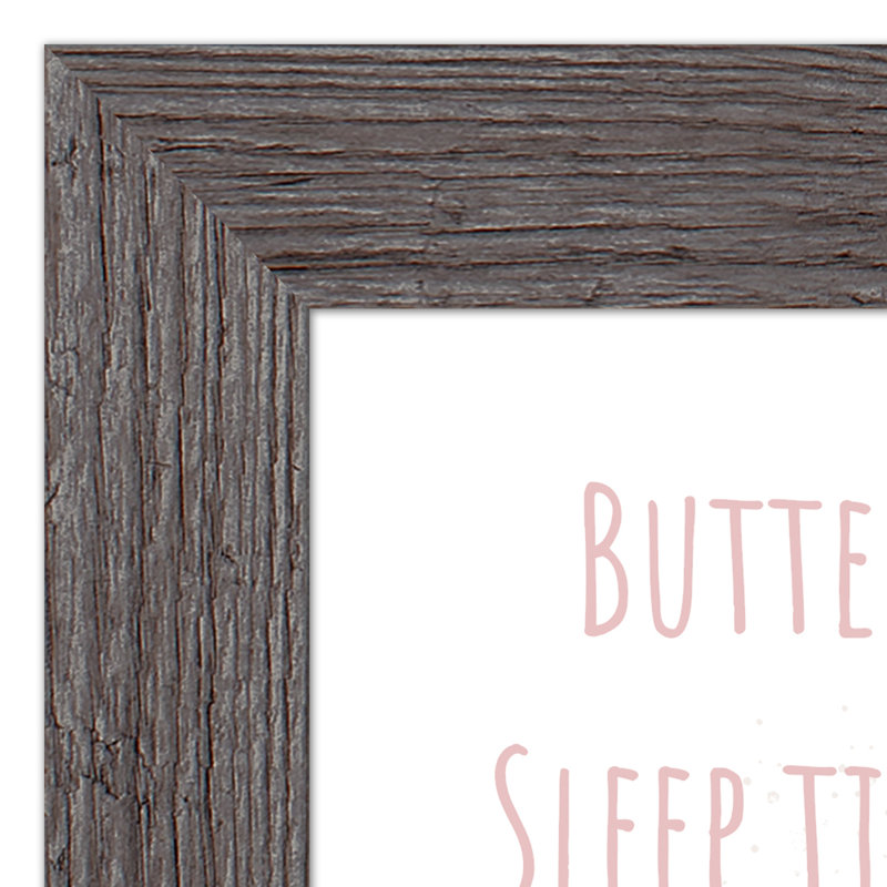 «Butterfly Kisses And Ladybug Hugs», reproduction encadrée, gris, H 16 po x l 20 po x P 0,75 po