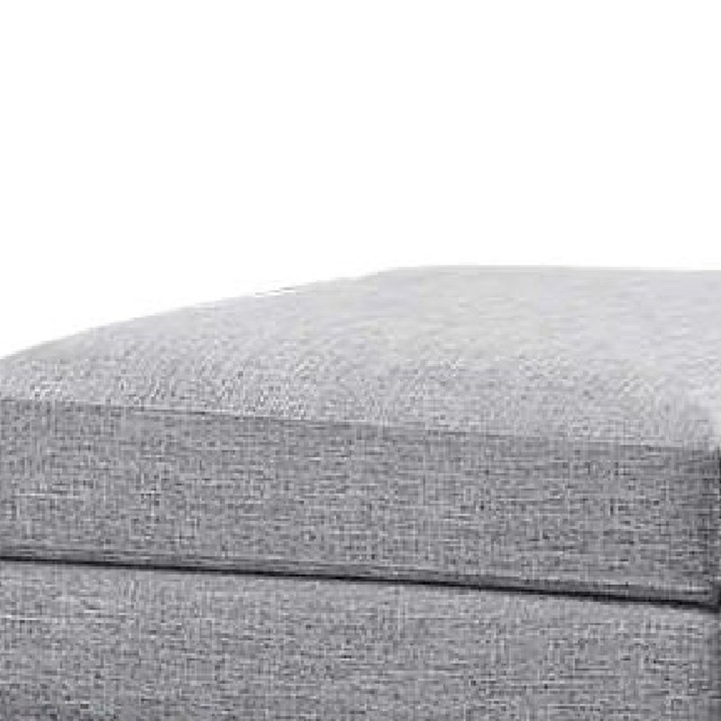 Repose-pieds Luiken, Polyester gris, Dark brown