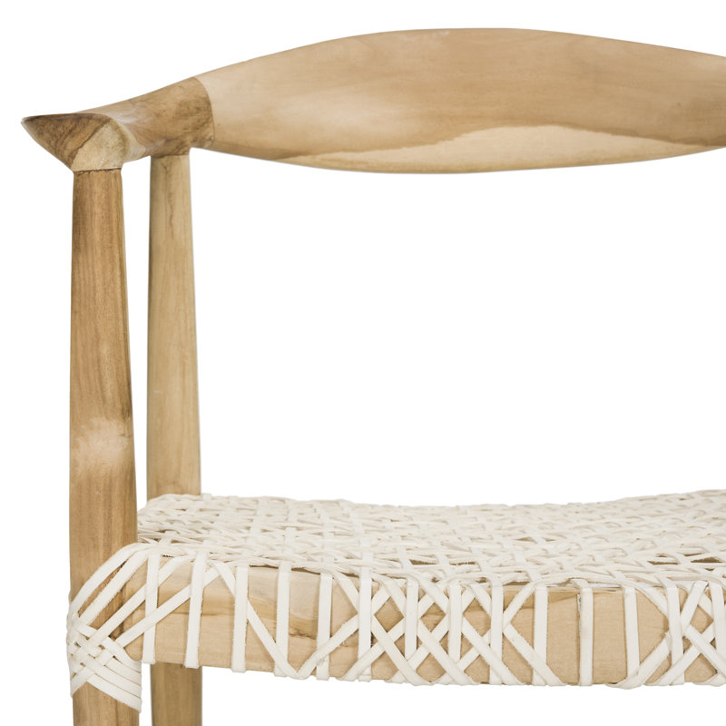 Dunmire Solid Wood Arm Chair, Brown