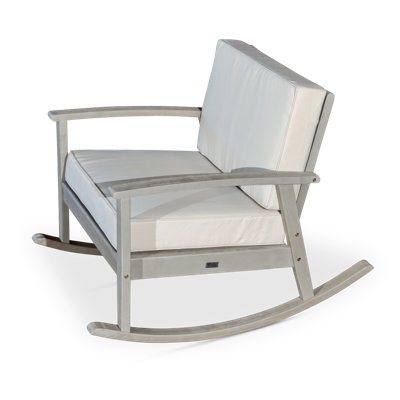 Chaise berçante en eucalyptus