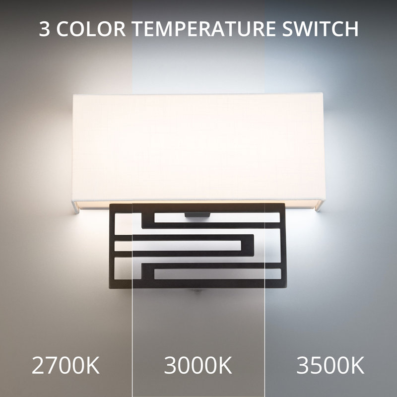 Vander 1 - Light LED Flush Mounted Sconce, Black, 3000K