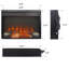 Foyer électrique encastrable 23 po, radiateur ultra-mince avec ensemble de bûches et flamme réaliste, télécommande avec minuterie, protection contre la surchauffe-1246846077