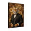 Animaux tigrés en costume sur fond floral-1219746494