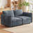 65" 2-Seater Loveseat Sofa, Blue-Grey, Living Room-950367859-950367820